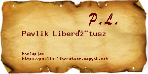 Pavlik Liberátusz névjegykártya